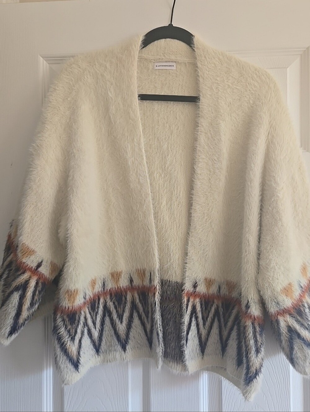 Women's Anthropologie Flynn Knit Faux Fur Cropped Open Cardigan No Size